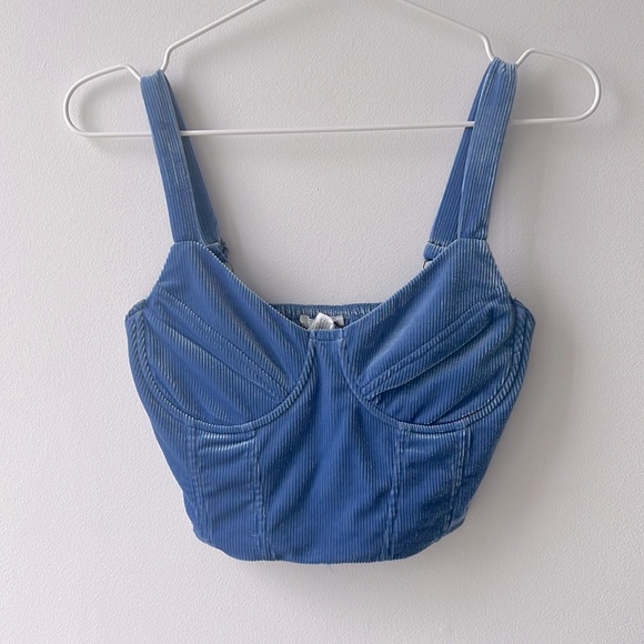 Women’s Blue corset crop top XS - Picture 1 of 5